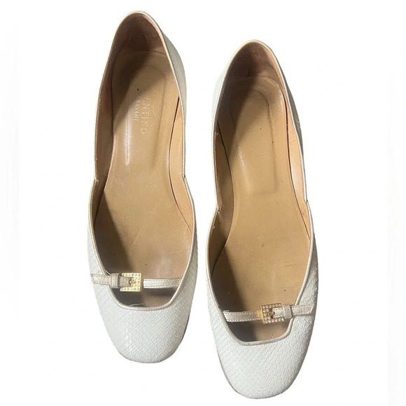 Valentino White Python Flats, size 39.5 - Picture 1 of 9